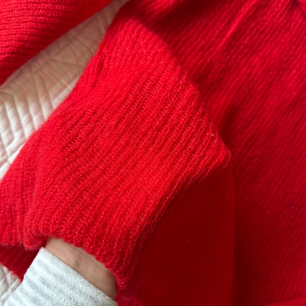 Mango Vibrant Red Crew Neck Sweater - Picture 5 of 7